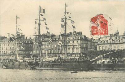 CPA FRANCE 76 "Rouen, le Bougainville au quai de la Bourse"