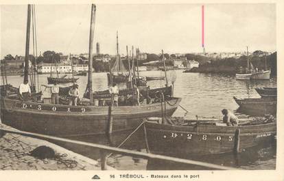 CPA FRANCE 29 "Tréboul, bateaux dans le port"