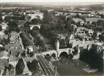 CPSM FRANCE 64 "Orthez, vue aérienne du Pont vieux sur la Gave de Pau"