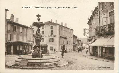 / CPA FRANCE 07 "Vernoux, place du Cadet et rue Cibère"