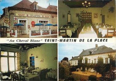 CPSM FRANCE 49 "Saint Martin de la Place, hôtel restaurant au cheval Blanc"