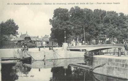 CPA FRANCE 14 "Ouistreham, station du tramway, pont du vieux bassin"