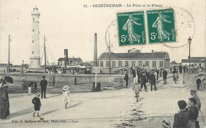 CPA FRANCE 14 "Ouistreham, le pont et le phare"