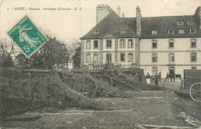 CPA FRANCE 29 "Brest, Fautras, artillerie coloniale"