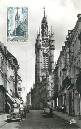 CPSM FRANCE 59 "Douai, rue de la mairie et le Beffroi"