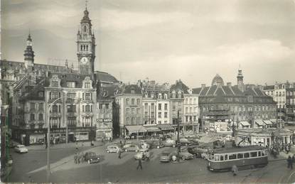 CPSM FRANCE 59 "Lille, place du Général de Gaulle" / TRAMWAY