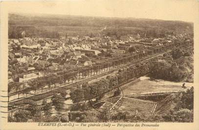 CPA FRANCE 91 "Etampes, vue générale, perspective des promenades"