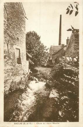 CPA FRANCE 91 "Saclas, chute du vieux moulin"