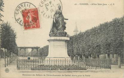 CPA FRANCE 91 "Corbeil, allée Saint Jean"
