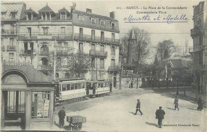 CPA FRANCE 54 "Nancy, la place de la commanderie" / TRAMWAY