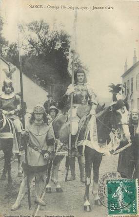 CPA FRANCE 54 "Nancy, cortège historique 1909, Jeanne D'Arc"