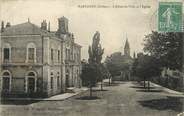 26 DrÔme / CPA FRANCE 26 "Marsanne, l'hôtel de ville et l'église"