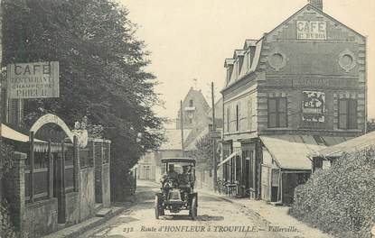 CPA FRANCE 14 "Villerville, route d'Honfleur à Trouville"