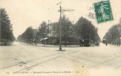 CPA FRANCE 93 "Saint Denis, boulevard Ornano et route de la Révolte"