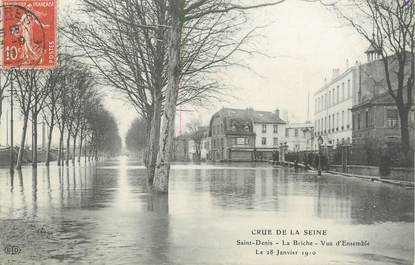 CPA FRANCE 93 "Saint Denis, la Briche" / INONDATIONS