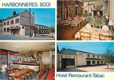 CPSM FRANCE 80 "Harbonnières, hôtel restaurant tabac"