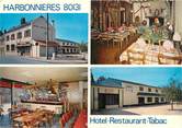 80 Somme CPSM FRANCE 80 "Harbonnières, hôtel restaurant tabac"