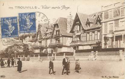 CPA FRANCE 14 "Trouville, villas sur la plage"