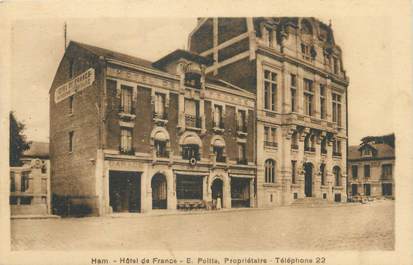 CPA FRANCE 80 "Ham, hôtel de France"