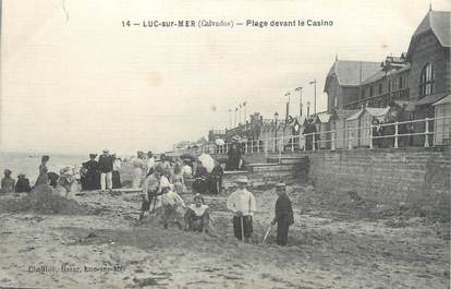 CPA FRANCE 14 "Luc sur Mer, plage devant le casino"