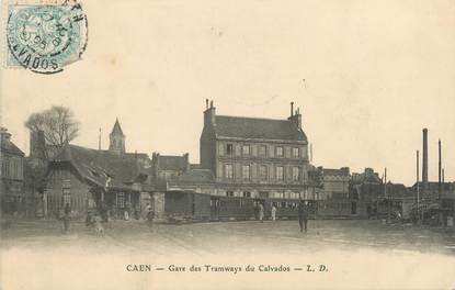 CPA FRANCE 14 "Caen, gare des tramways du Calvados"