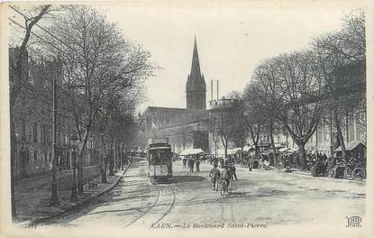 CPA FRANCE 14 "Caen, le boulevard Saint Pierre" / TRAMWAY