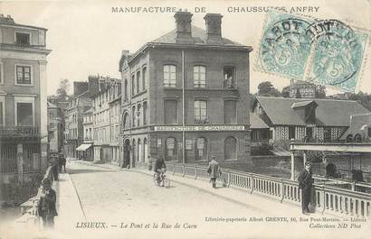 CPA FRANCE 14 "Lisieux, le pont et la rue de Caen"
