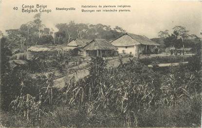 CPA CONGO BELGE "Stanleyville, habitations de planteurs indigènes"