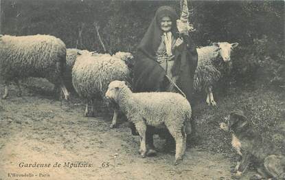 CPA AGRICULTURE "Gardeuse de moutons"