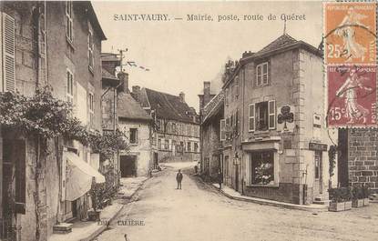 CPA FRANCE 23 "Saint Vaury, mairie, poste, route de Gueret"