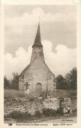 CPA FRANCE 23 "Saint Pierre le Bost, église" / USAGE TARDIF