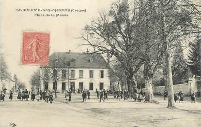 CPA FRANCE 23 "Saint Sulpice Les Champs, place de la mairie"