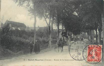 CPA FRANCE 23 "Saint Maurice, route de la Souterraine et l'église"