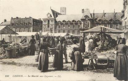 CPA FRANCE 14 "Lisieux, le marché aux légumes"