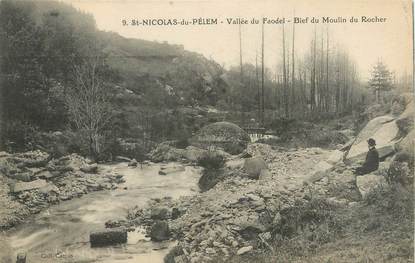 CPA FRANCE 22 "Saint Nicolas du Pelem, bief du moulin du Rocher"