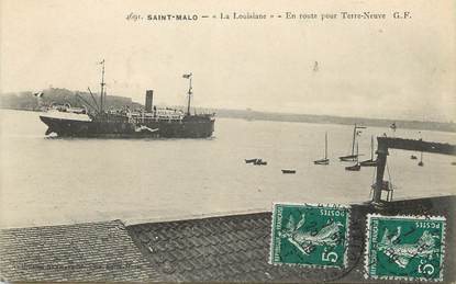 / CPA FRANCE 35 "Saint Malo, la Louisiane, en route pour Terre Neuve"