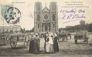 35 Ille Et Vilaine / CPA FRANCE 35 "Saint Malo, l'église de Rocabey et marché aux pommes de terre"