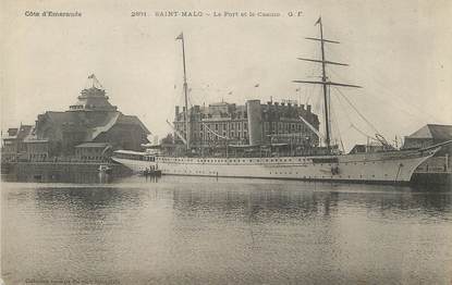 / CPA FRANCE 35 "Saint Malo, le port et le casino"