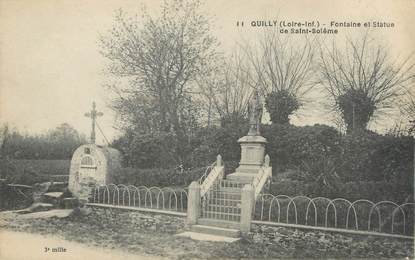 CPA FRANCE 44 "Quilly, fontaine et statue de Saint Solême"