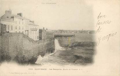 / CPA FRANCE 35 "Saint Malo, les remparts"