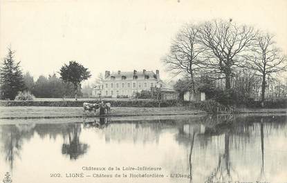 CPA FRANCE 44 "Ligné, château de la Rochefordière, l'étang"