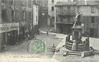 CPA FRANCE 20 "Corse, Vico, place Casanelli, d'Istria"