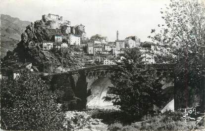 CPSM FRANCE 20 "Corse, Corte, vue générale et pont sur le Tavignano"