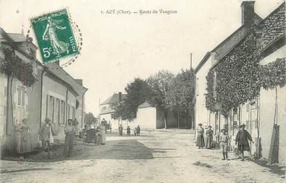 CPA FRANCE 18 "Azy, route de Vaugues"