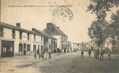 CPA FRANCE 44 "Geneston en Montbert, place et rue de l'église"