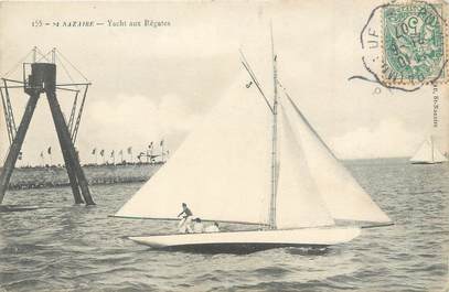 CPA FRANCE 44 "Saint Nazaire, Yacht aux régates"