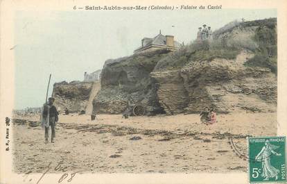 CPA FRANCE 14 "Saint Aubin sur Mer, falaise du Castel"