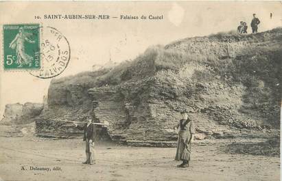 CPA FRANCE 14 "Saint Aubin sur Mer, falaises du Castel"