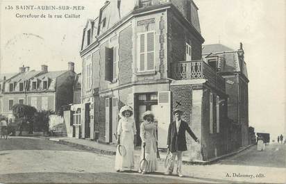 CPA FRANCE 14 "Saint Aubin sur Mer, carrefour de la rue Caillot"