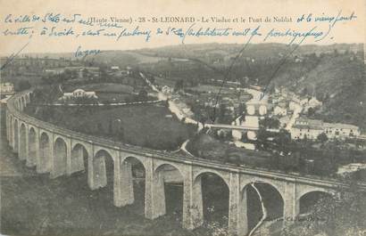 CPA FRANCE 87 "Saint Léonard, le viaduc et le pont de Noblat"